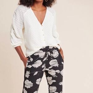 Dolan Left Coast | Anthropologie Amy Shirred Blouse SIZE SMALL